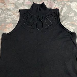 White House black market sleeveless turtle neck